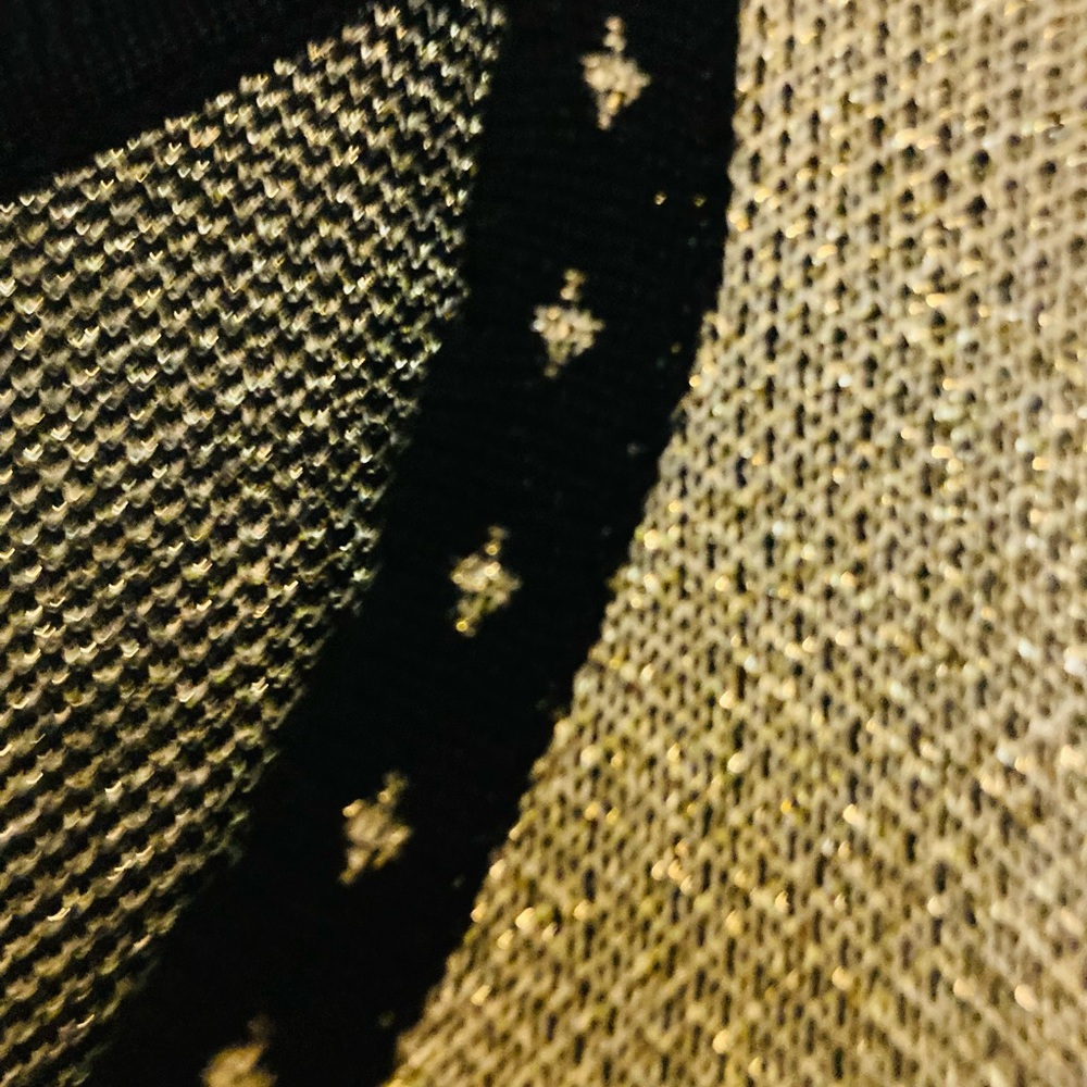 Alfred Dunner Black/Gold Pullover Sweater - Picture 5 of 8